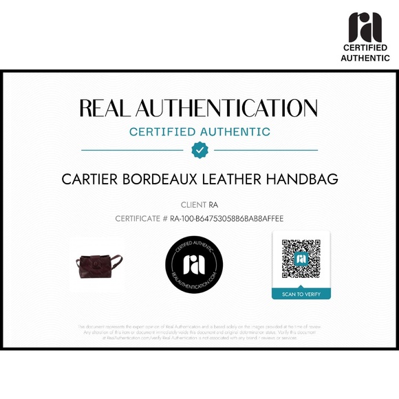 Authentic Cartier Vintage Bordeaux Leather Shoulder Bag - Picture 10 of 10